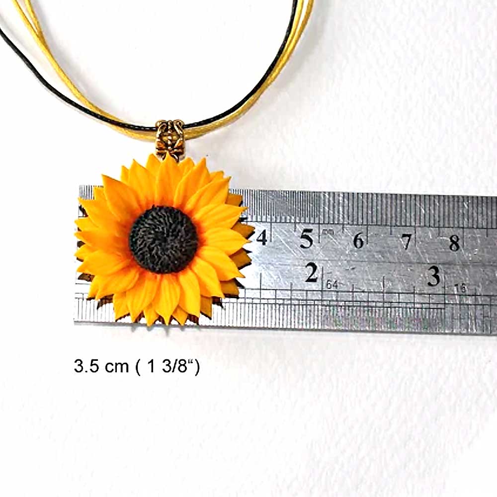 Floral Style: Sunflower Bead Polymer Clay.