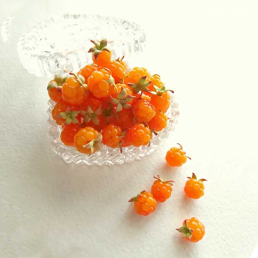 Berry Inspiration: Cloudberry Beads Polymer Clay.