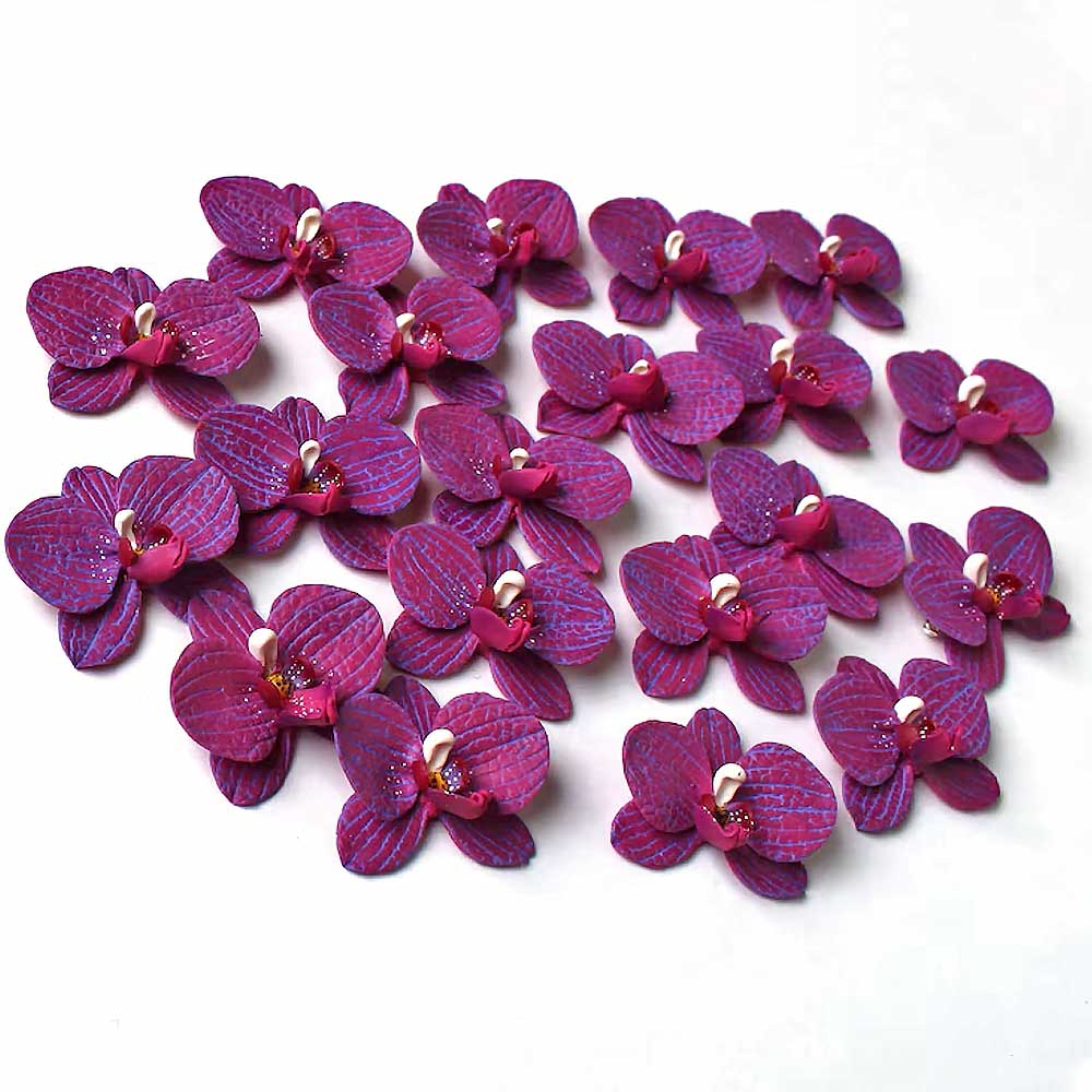 Velvet Dream: Orchid Beads Polymer Clay.