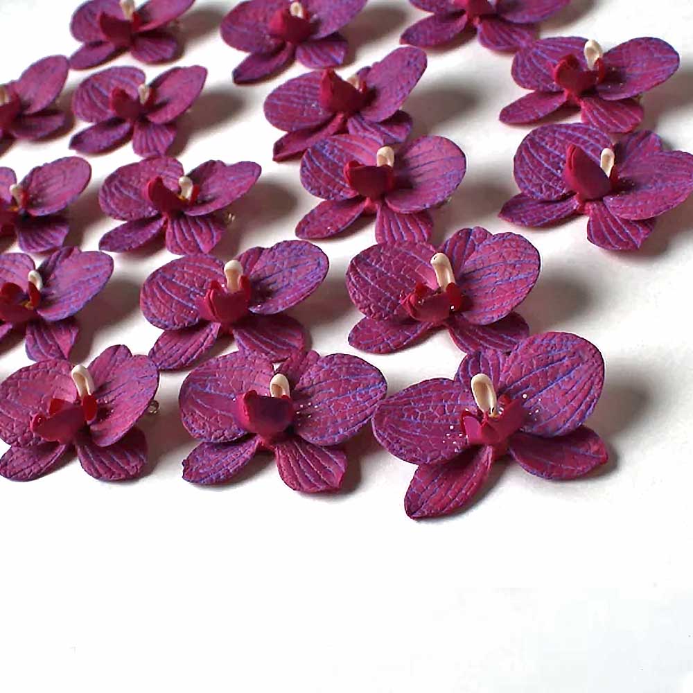 Velvet Dream: Orchid Beads Polymer Clay.