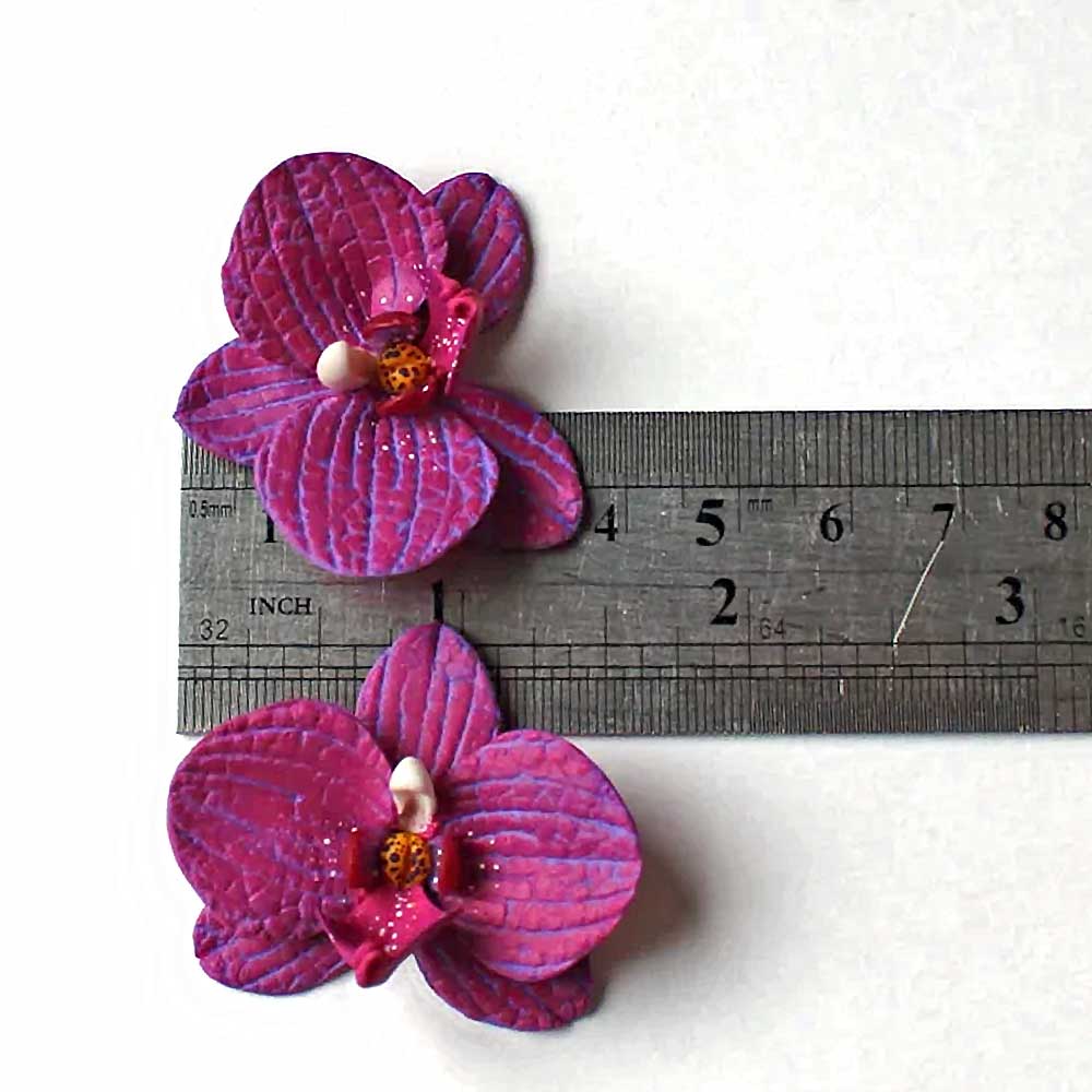 Velvet Dream: Orchid Beads Polymer Clay.