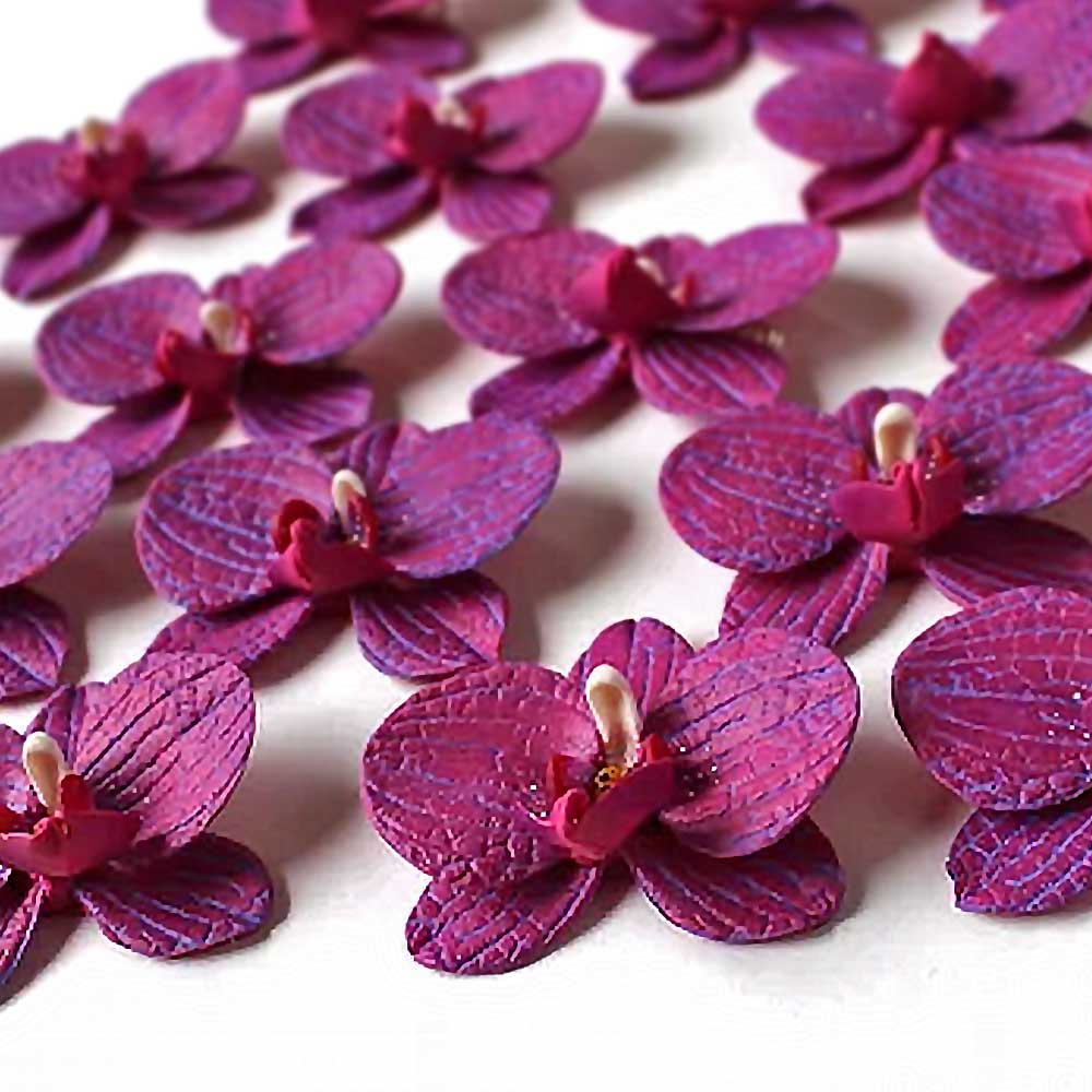 Velvet Dream: Orchid Beads Polymer Clay.