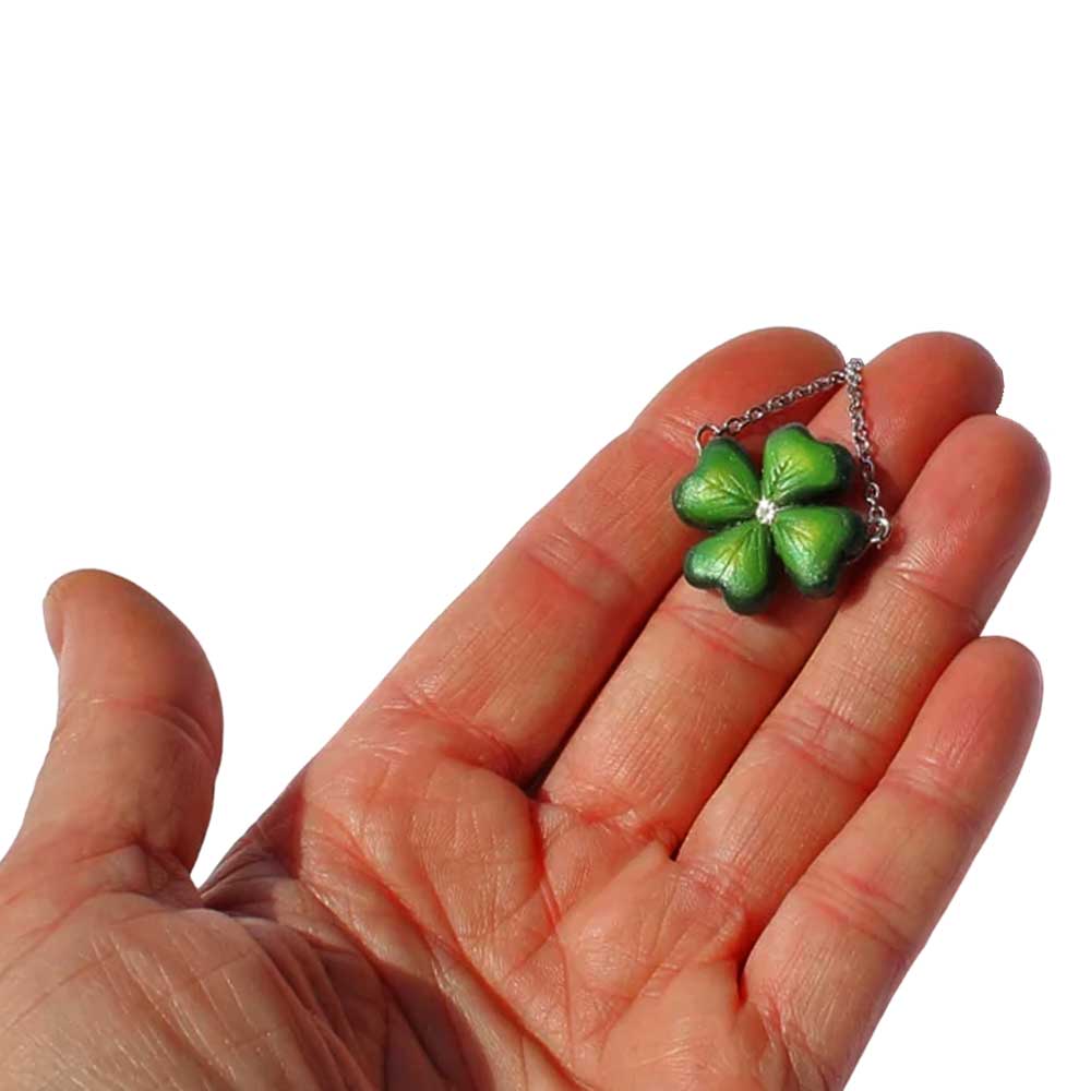 Lucky Four: Leaf Clover Beads Polymer Clay.