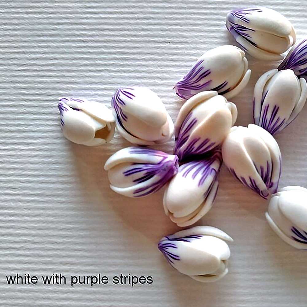 Flower Fantasy: Crocus Beads Polymer Clay.