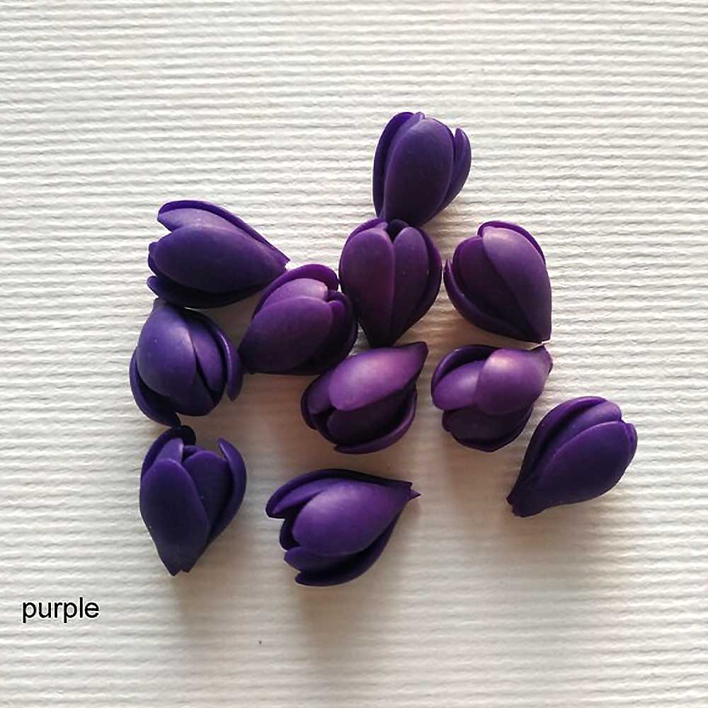 Flower Fantasy: Crocus Beads Polymer Clay.