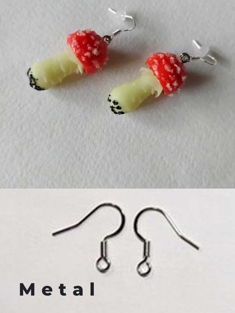 Amanita Fly Agaric Earrings Polymer Clay