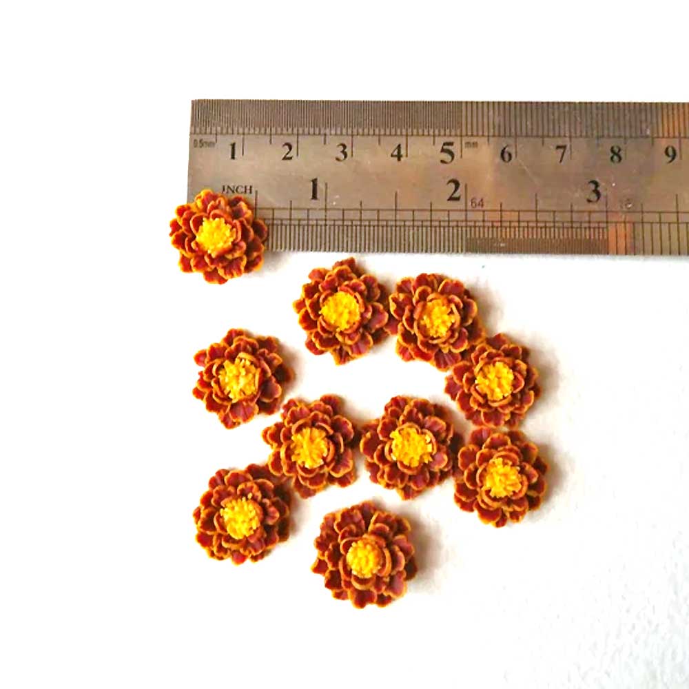 Dazzling Floral: Marigold Beads Polymer Clay.