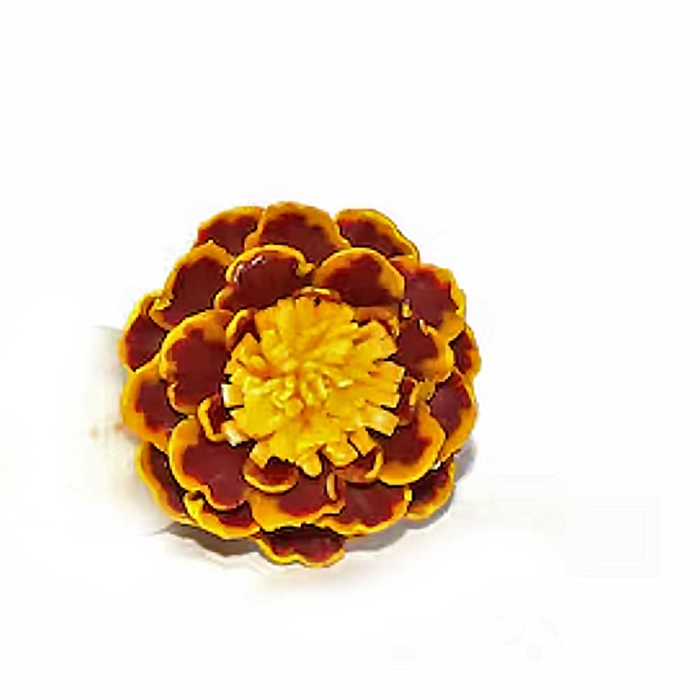 Dazzling Floral: Marigold Beads Polymer Clay.