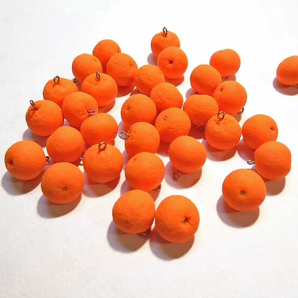 Citrus Cheer: Mandarin Beads Polymer Clay.