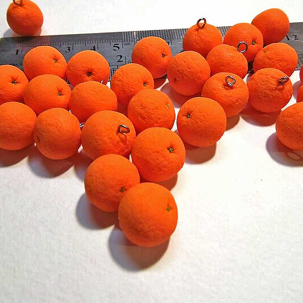 Citrus Cheer: Mandarin Beads Polymer Clay.