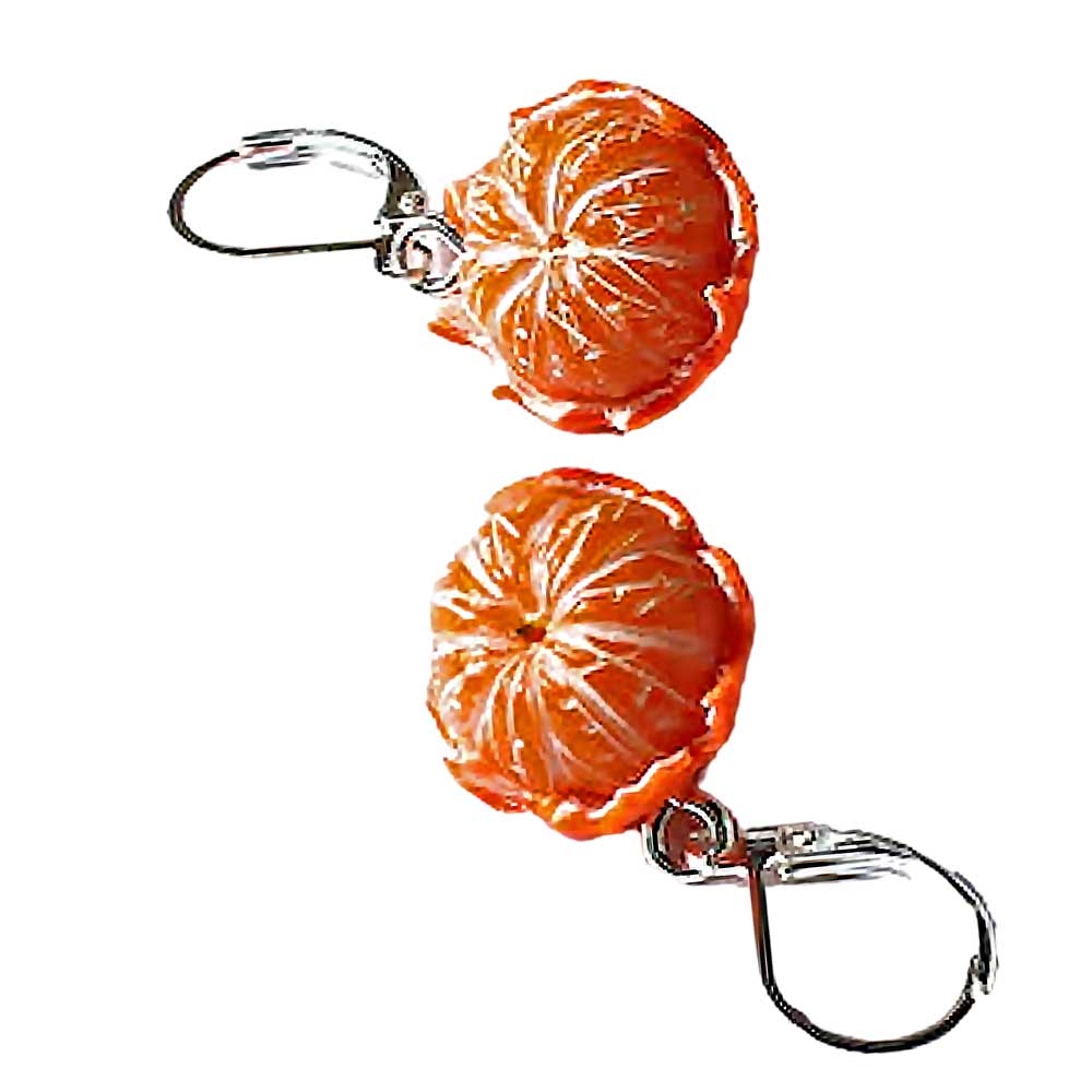 Citrus Cheer: Mandarin Beads Polymer Clay.