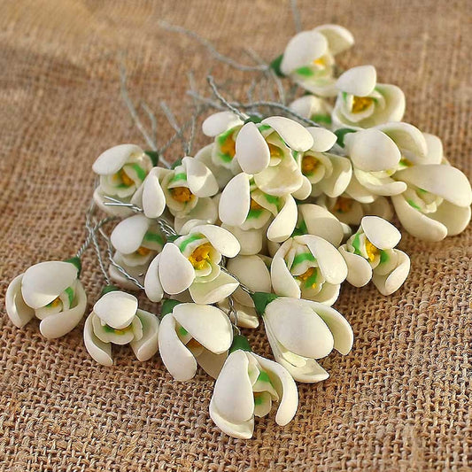 Spring Miracle: Snowdrops Beads Polymer Clay.