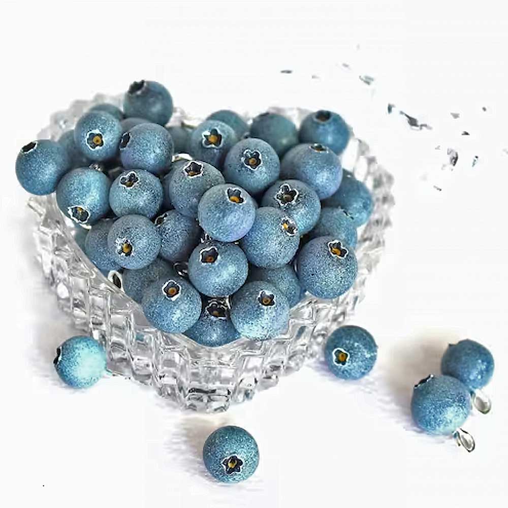 Forest Treasure: Blueberry Beads Polymer Clay.