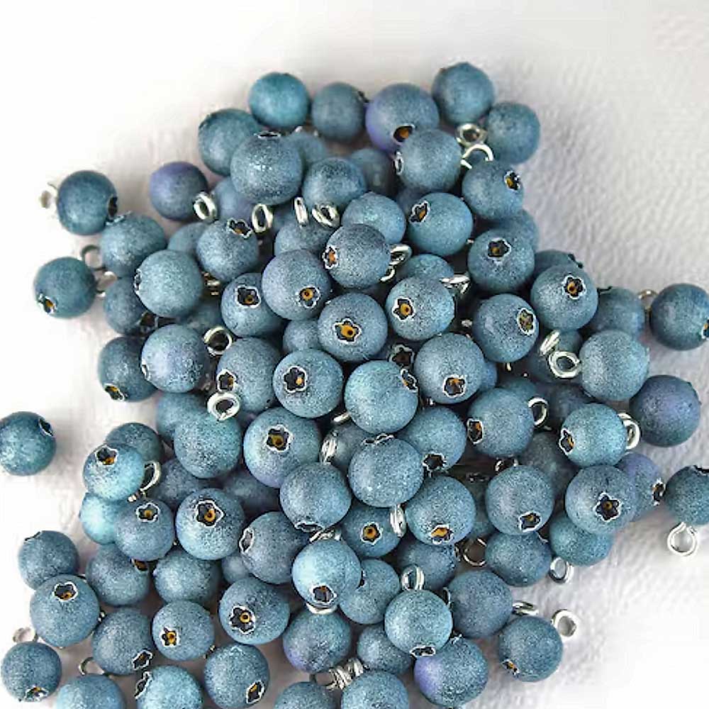 Forest Treasure: Blueberry Beads Polymer Clay.