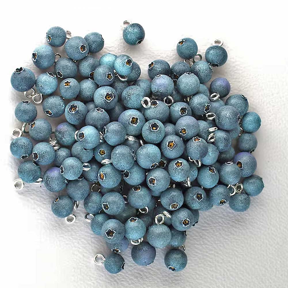 Forest Treasure: Blueberry Beads Polymer Clay.