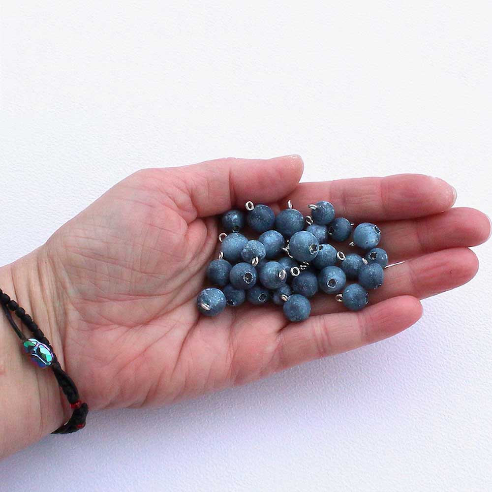 Forest Treasure: Blueberry Beads Polymer Clay.