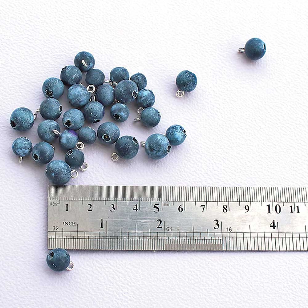 Forest Treasure: Blueberry Beads Polymer Clay.