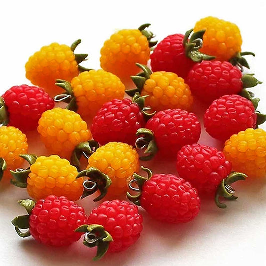 Delicious Assortment: Raspberry Beads Polymer Clay.