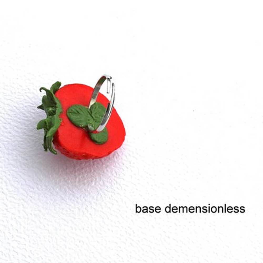 Berry temptation: Strawberry Ring Polymer Clay.