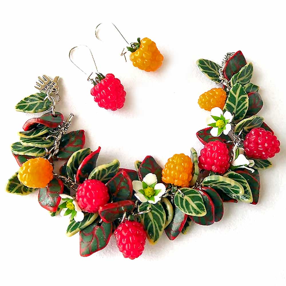 Taste of Summer: Raspberry Set Polymer Clay.