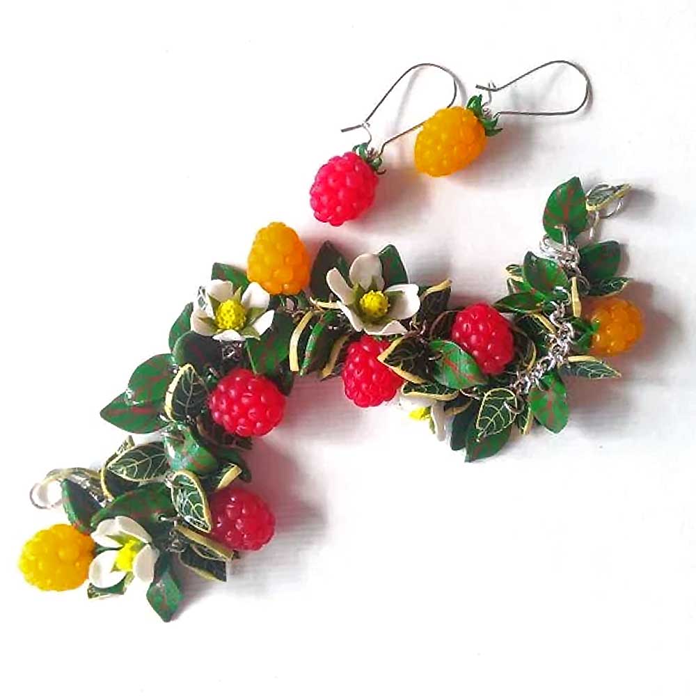 Taste of Summer: Raspberry Set Polymer Clay.