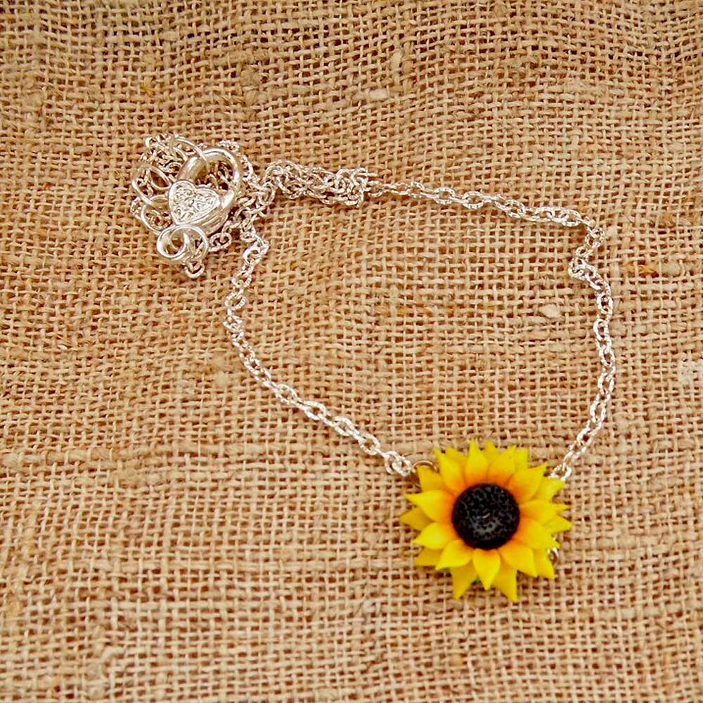 Lucky Rays: Sunflower Choker Polymer Clay.