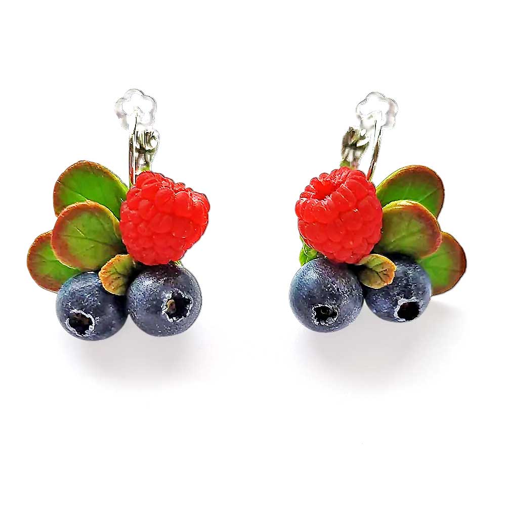 Nature's Palette: Blueberry & Raspberry Set Polymer Clay.