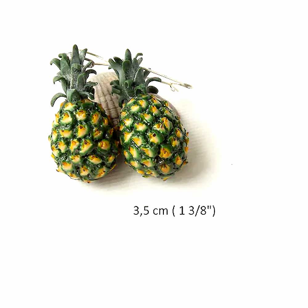 Tropical Chic: Pineapple Earrings Polymer Clay.