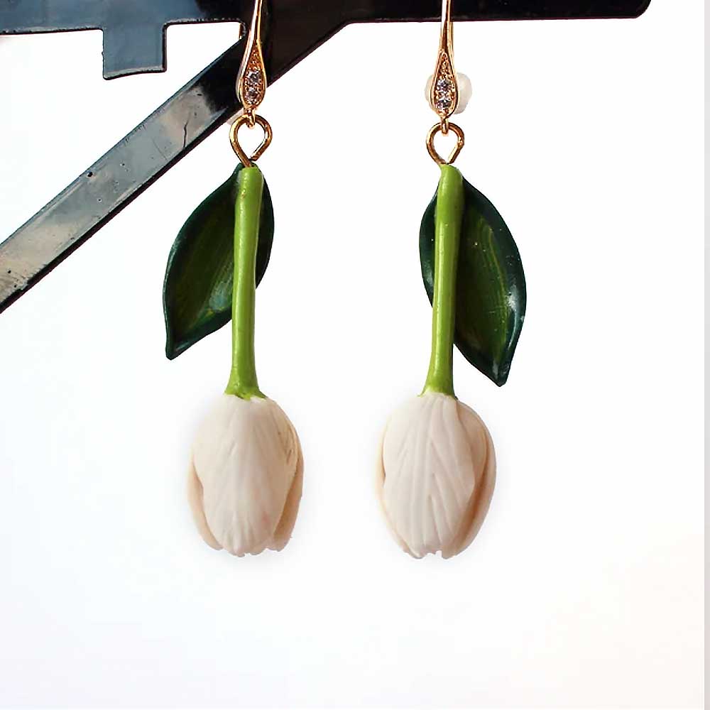 Spring Inspiration: Tulip Earrings Polymer Clay.