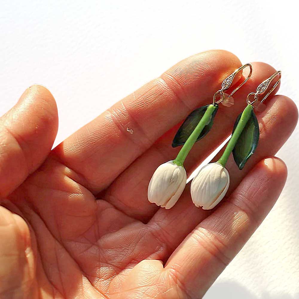 Spring Inspiration: Tulip Earrings Polymer Clay.