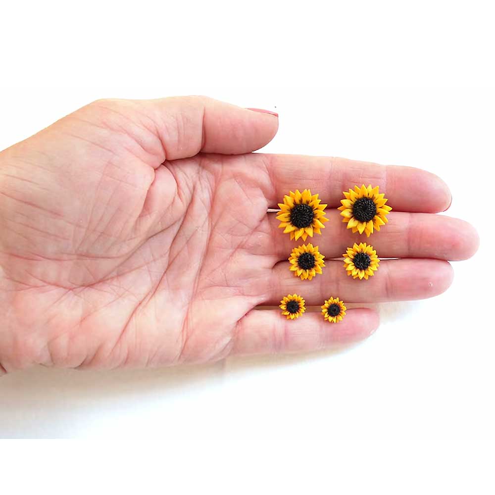 Vibrant Positivity: Sunflower Earrings Polymer Clay.