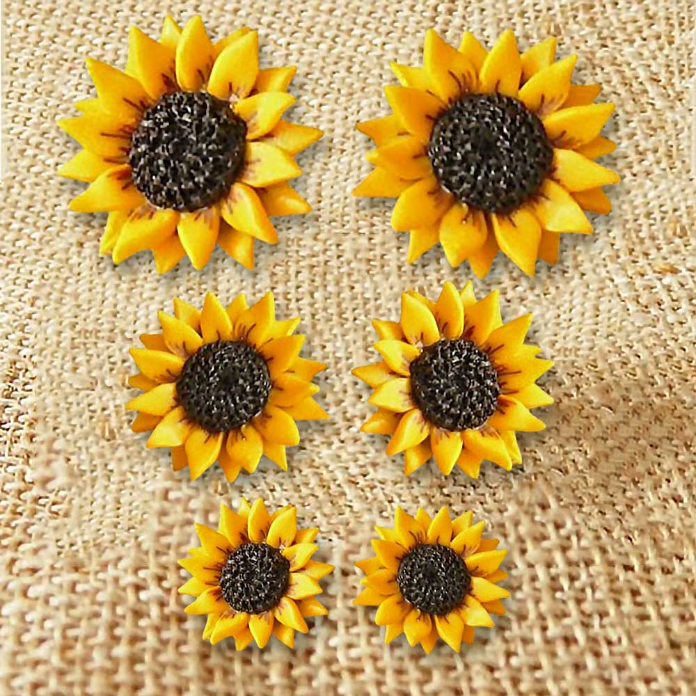 Vibrant Positivity: Sunflower Earrings Polymer Clay.