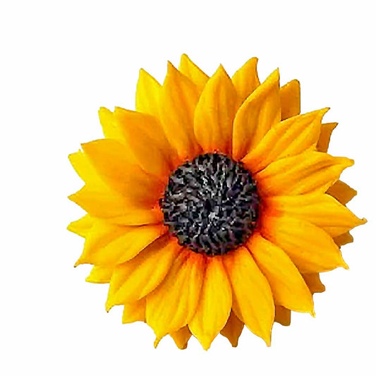 Rays of Inspiration : Sunflower Pin Polymer Clay.