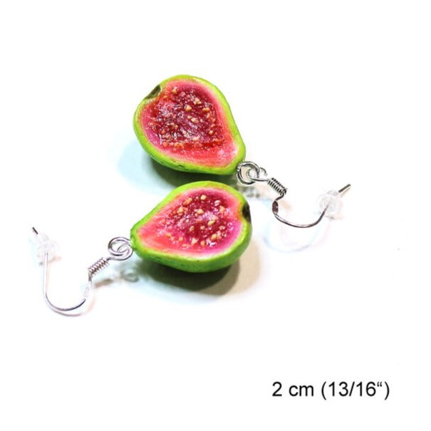 Paradise Gifts: Guava Earrings Polymer Clay.