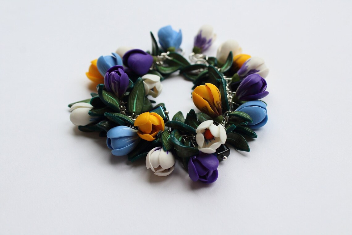 Floral symphony: Crocus Set Polymer Clay.