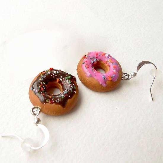 Sweet & Playful: Christmas Donuts Earrings Polymer Clay.