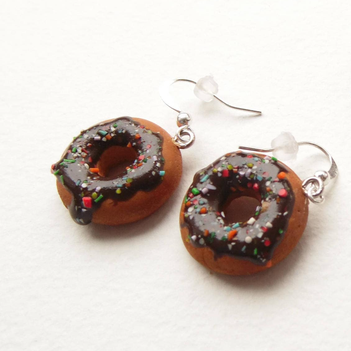 Sweet & Playful: Christmas Donuts Earrings Polymer Clay.