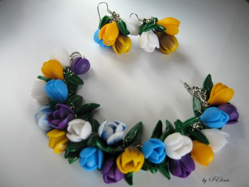 Floral symphony: Crocus Set Polymer Clay.