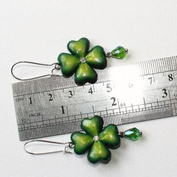 Irish Magic: Clover Earrings Polymer Сlay.