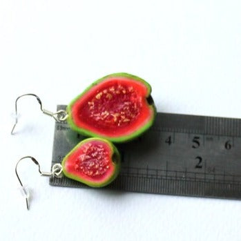 Paradise Gifts: Guava Earrings Polymer Clay.