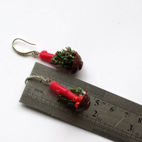 Festive Glow: Christmas Earrings Polymer Clay.