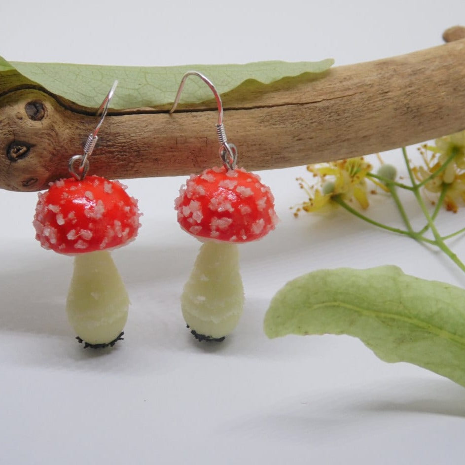 Amanita Fly Agaric Earrings Polymer Clay