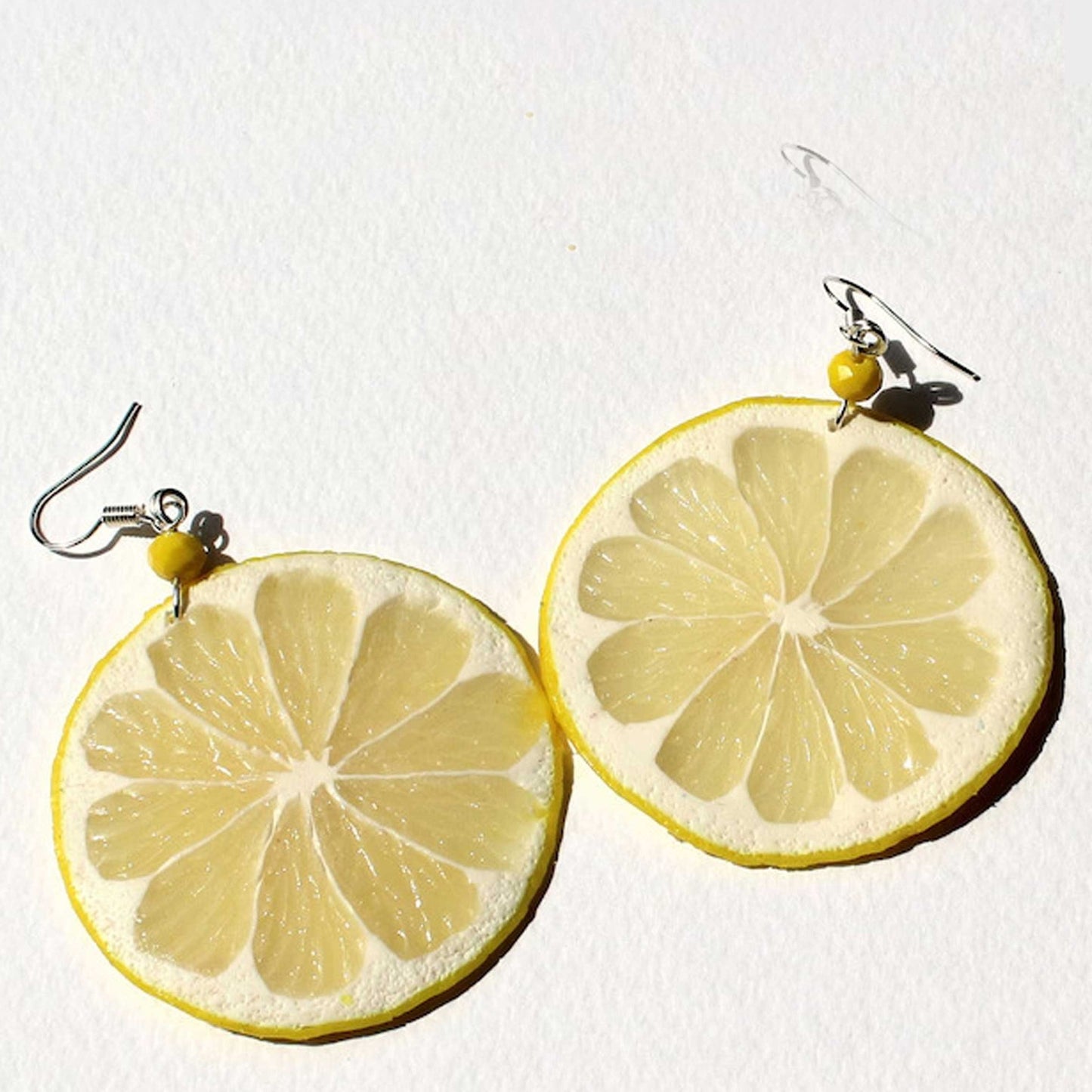 Sweet Sourness: Lemon Earrings Polymer Clay.