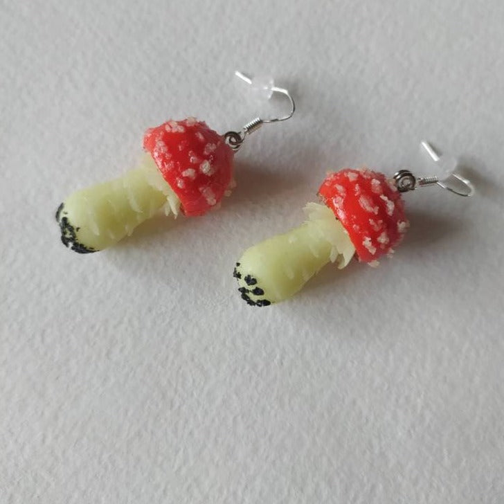 Amanita Fly Agaric Earrings Polymer Clay