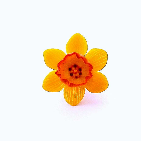 Golden Dawn: Daffodil Pin Polymer Clay.