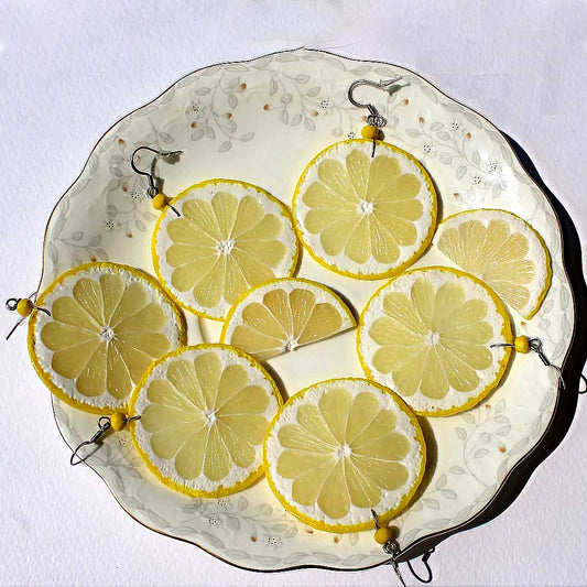 Sweet Sourness: Lemon Earrings Polymer Clay.