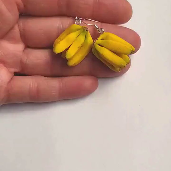 Tasty Mania: Banana Earrings Polymer Clay.