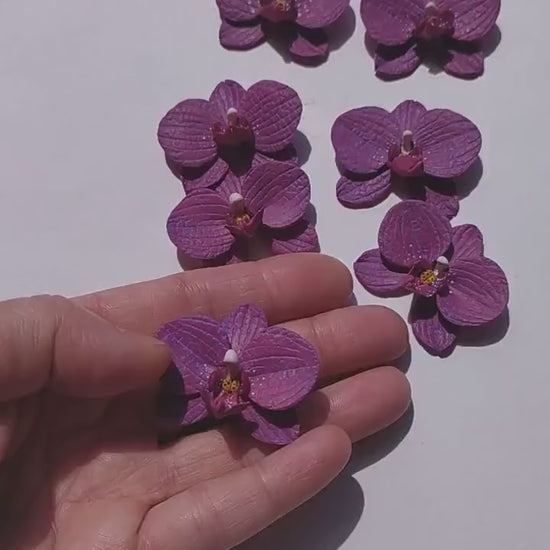 Velvet Dream: Orchid Beads Polymer Clay.