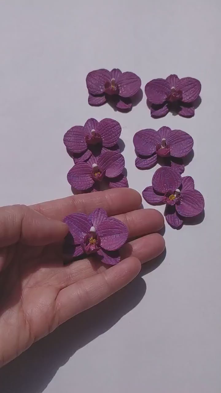 Velvet Dream: Orchid Beads Polymer Clay.