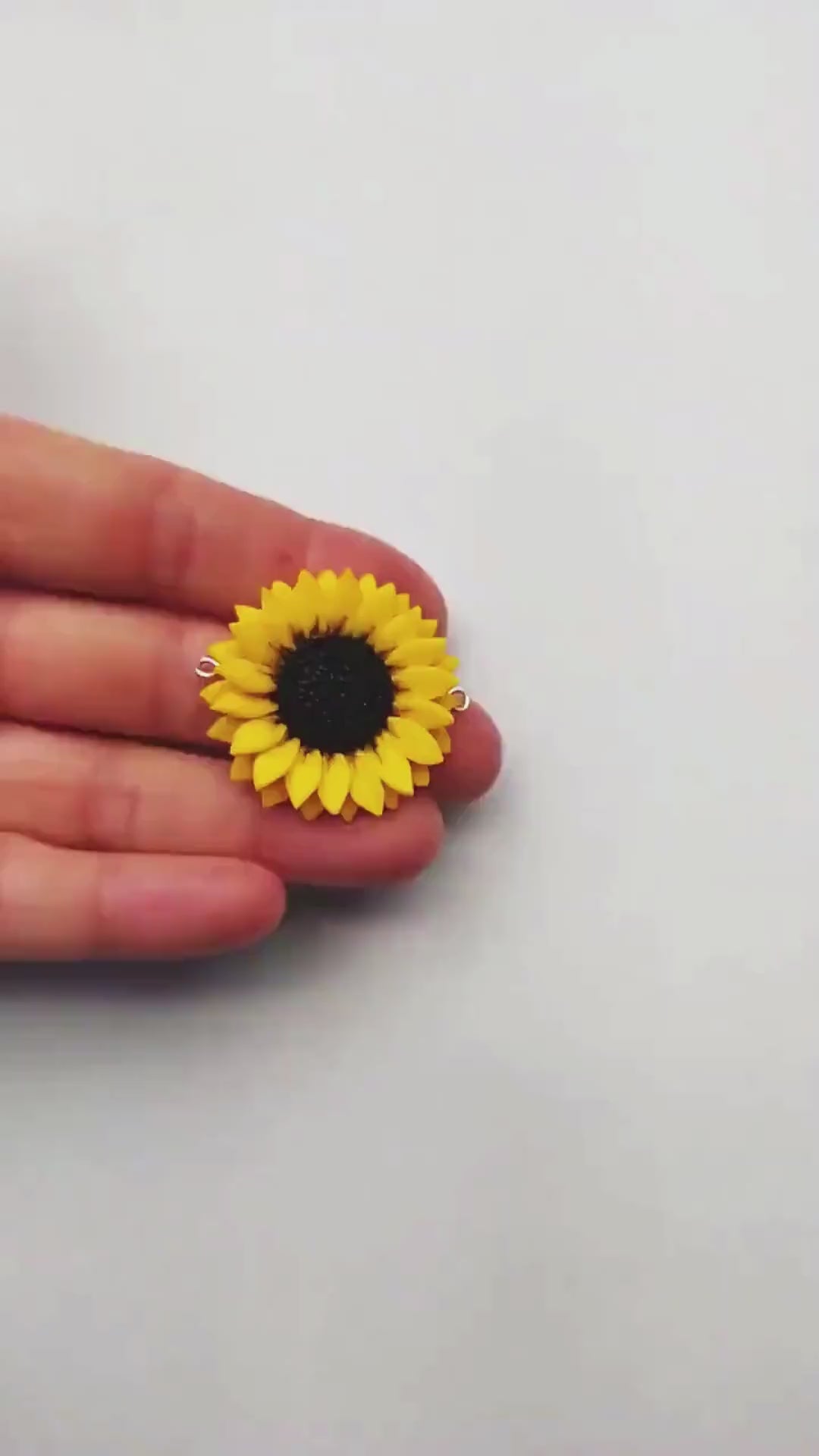 Summer Symphony: Sunflower Bead Polymer Clay.